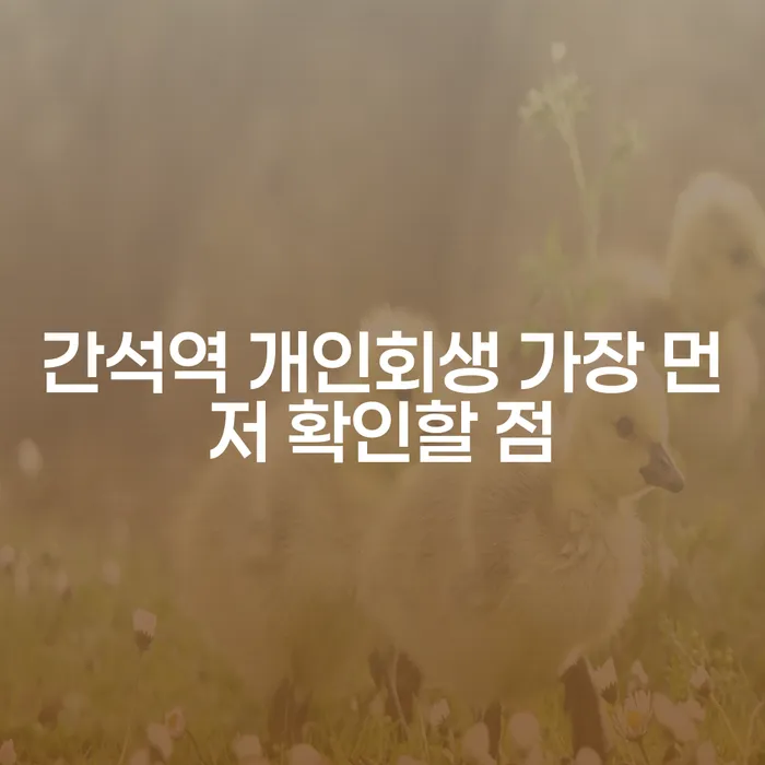 간석역 개인회생 가장 먼저 확인할 점
