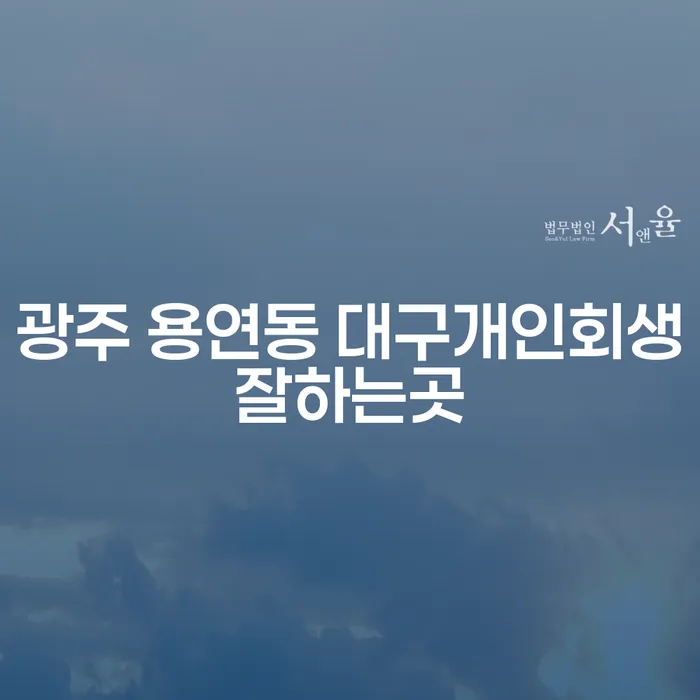 광주 용연동에서 대구까지, 개인회생 잘하는 곳 찾기: 20대도 가능한 개인회생